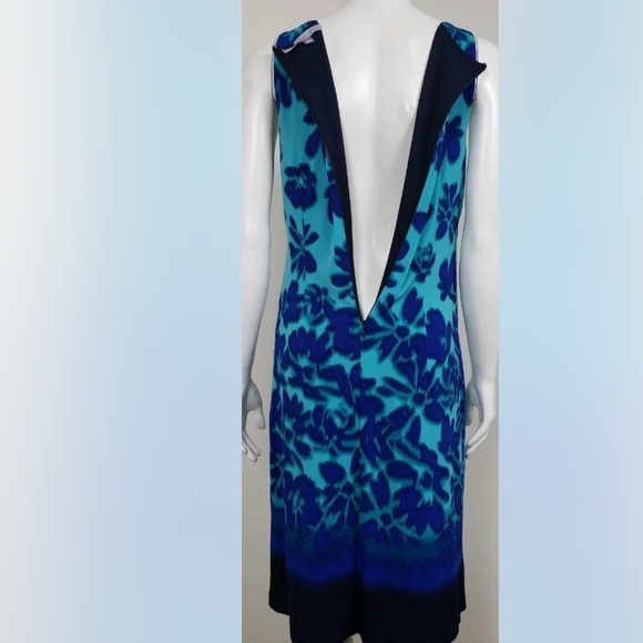 🆕 LUXE By Carmen Marc Valvo Womens Dress Sleeveless Floral Hawaiian size 14W - Picture 8 of 15